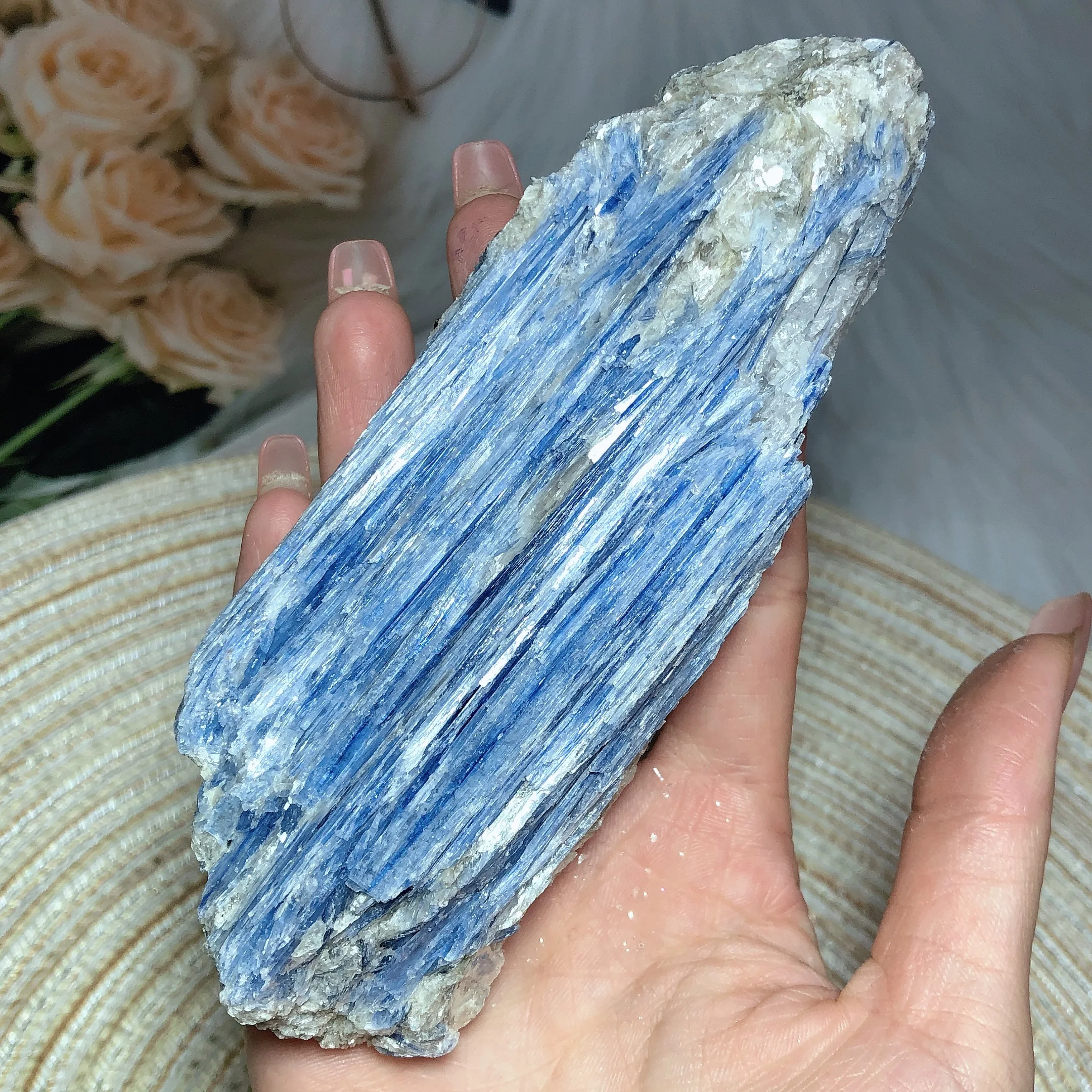Natural Crystals Blue Kyanite Raw Stone Energy Polished Healing Reiki