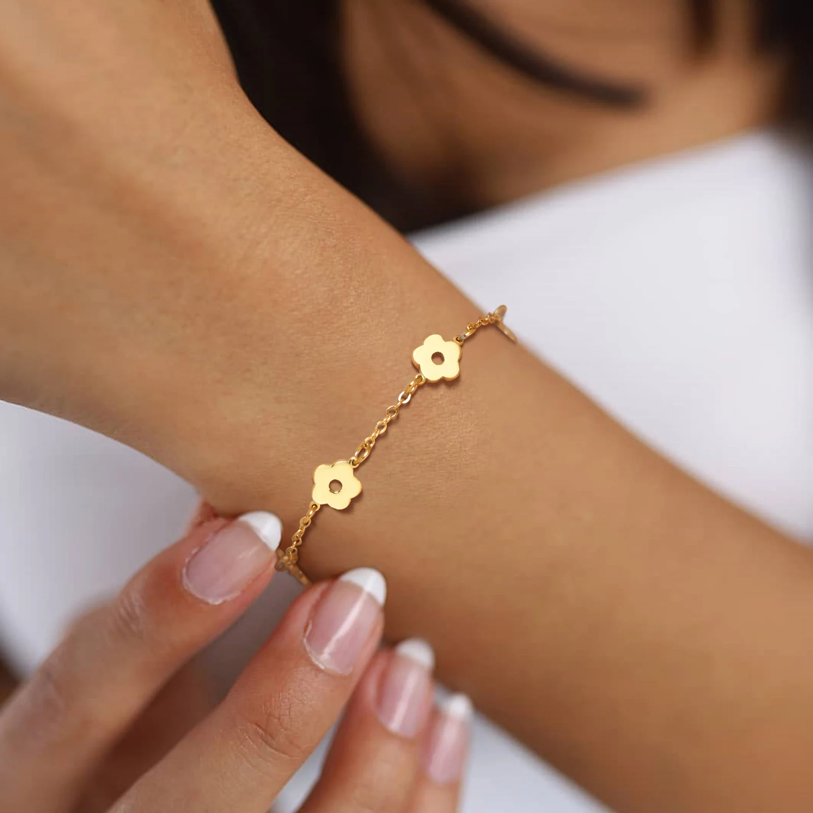 Bracciale Uomo Donna In Acciaio Con Ciondolo Colibrì E Fiore - TEAMER - 6