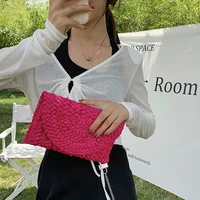 Corn Husk Weave Dinner Clutch Bag Women's Fashion Simple Solid Straw Large Purse Woman Summer Casual Vacation Ladies Wallet 2023 - Image 3