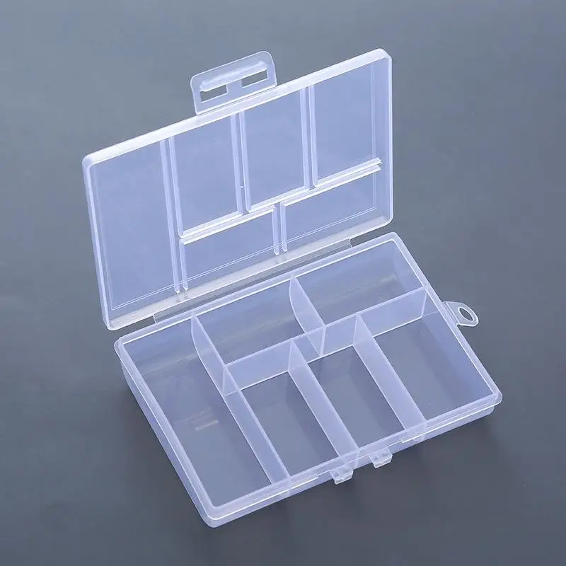 Transparent Jewelry Box Organizer Plastic Storage Case Adjustable Container For Beads Earring Box Jewelry Organizer Display