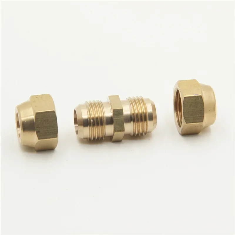 Pipe Fitting Flared copper pipe fittings Tube OD 6/8/10/12/14/16/19mm Brass Connector Fitting