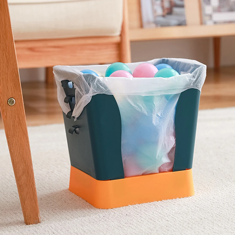Expandable Trash Can Garbage Bag Holder Household Trash Bucket Portable Waste Bin for Bathroom Bedroom