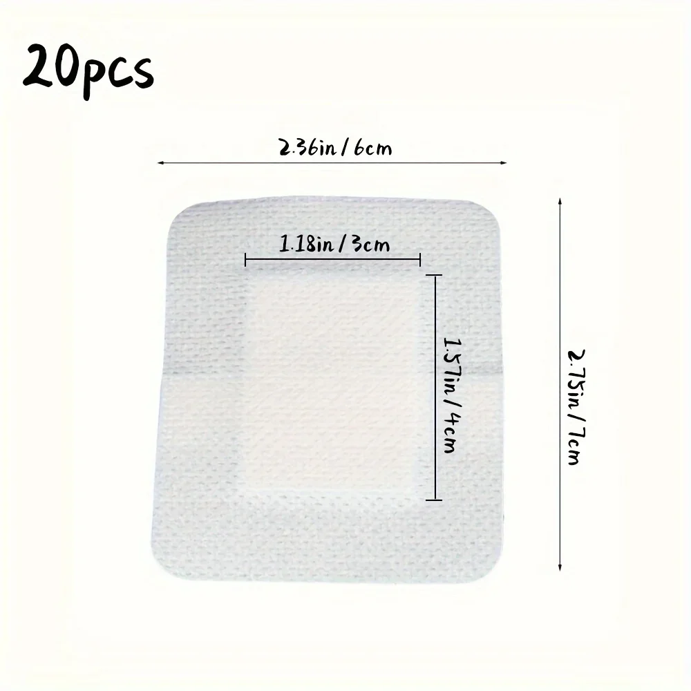 20PCS Wound Dressings, Breathable Edge Gauze Pads, Latex Free Bandages, Self-adhesive Wound Dressings