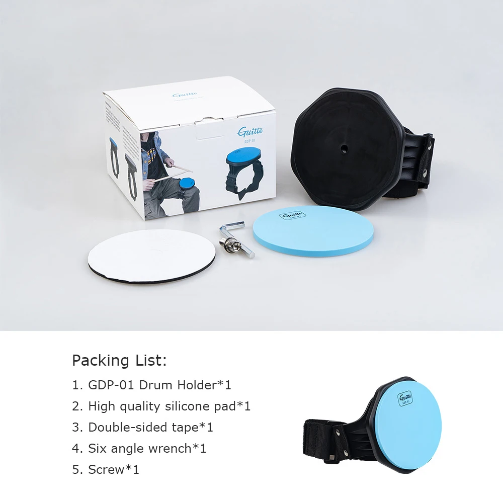 Guitto Series GDP-01 Drum Practice Pad Silicone Drum Pad Holder Stand with Adjus