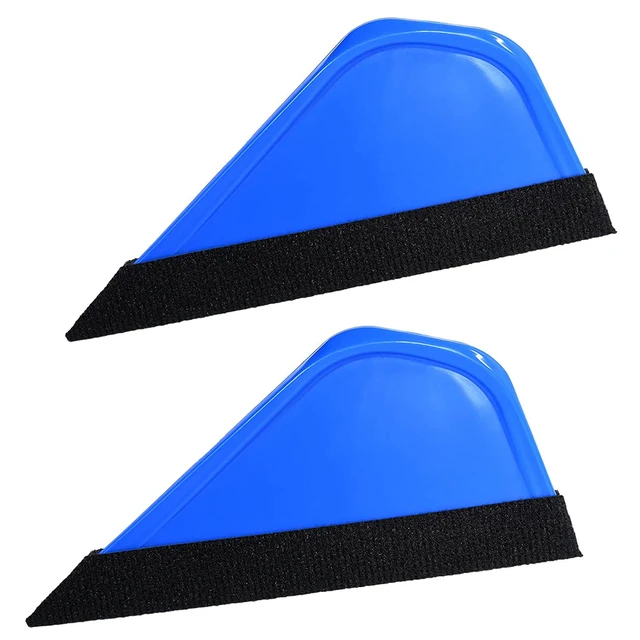 FOSHIO 3pcs Teflon Triangle Squeegee Felt Edge Car Wrapping Tint