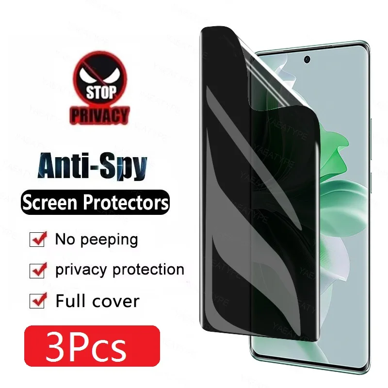 3-Piece Privacy Hydrogel Screen Protector Set