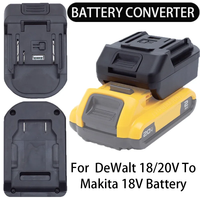 Converter for Makita 18V Tool Series to DeWalt 18/20V Lithium Ion Battery Adapter Power Tool Accessories With LED light level b 1080p camera transmmiter 3g sdi converter to hdmi video capture card box with battery socket