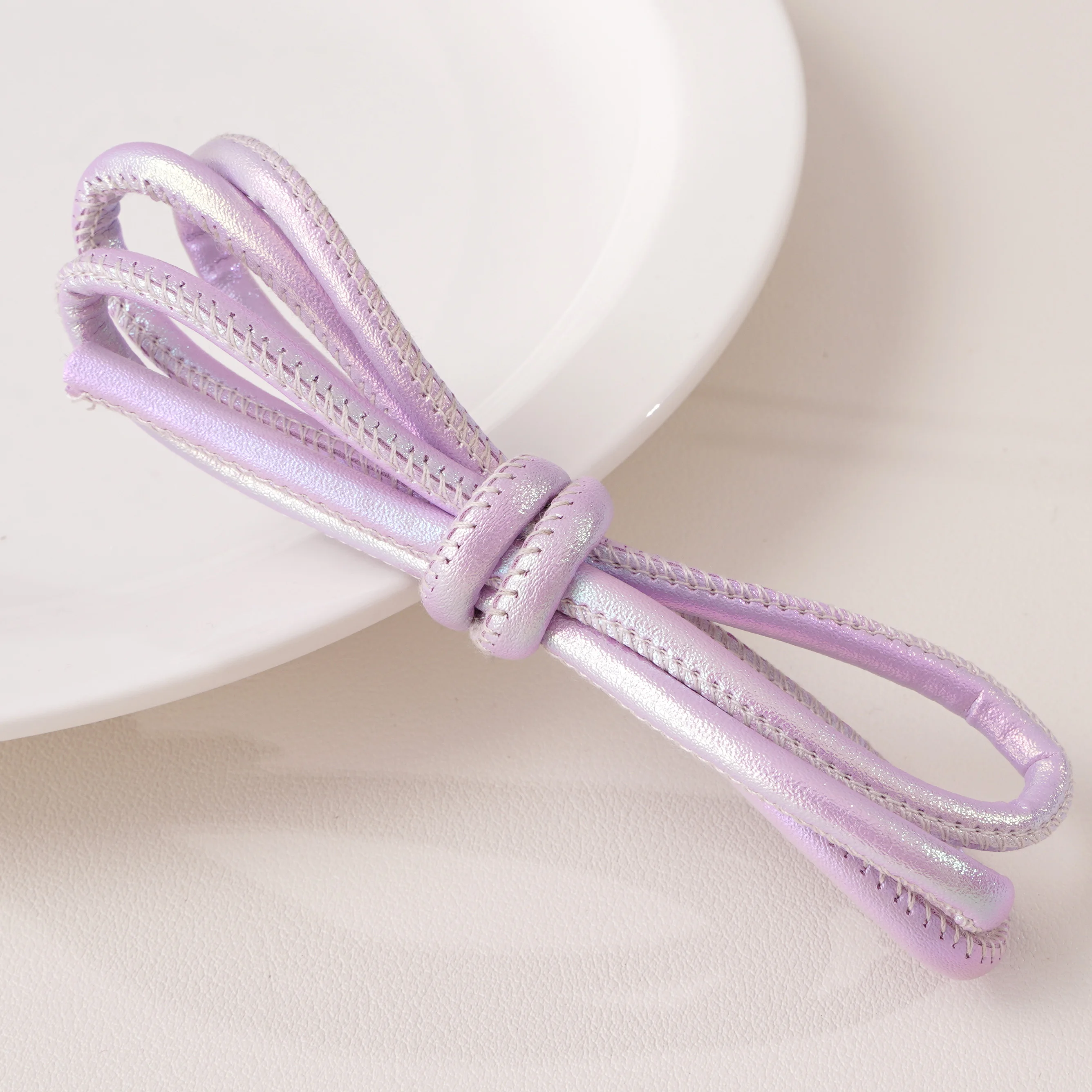 1M 6mm mehrfarbige runde PU-Leder-Seilschnur für Schmuck, handgefertigte Armbänder, Schlüsselanhänger, Lanyards, DIY-Bastelzubehör – Detail 11