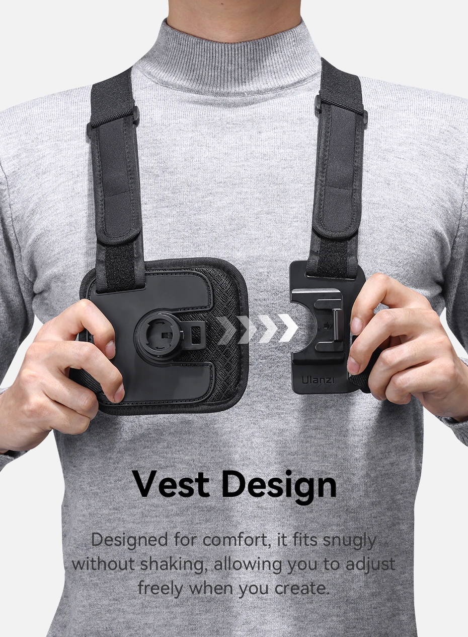 Ulanzi Go-Quick II Magnetic Chest Strap for Action Camera Mobile Phone 180° Tilt
