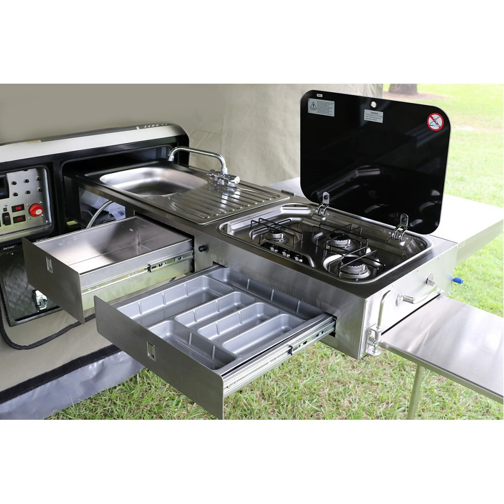 Camper Trailer Slide Out Kitchen With Sink Gas Cookers Tool Parts