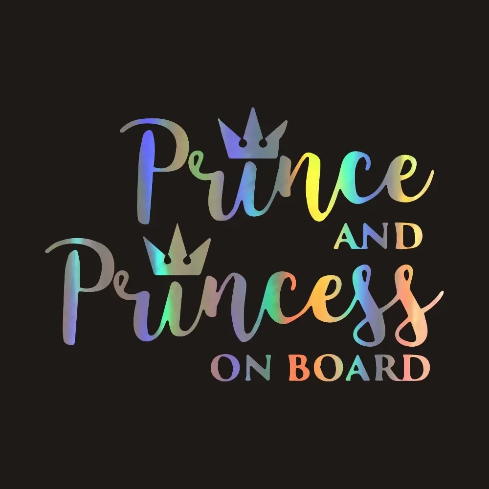 

Car Sticker Prince and Princess Car Car Decoration Fashion Cartoon Vinyl Decal, PVC Waterproof Sunscreen 15 cm
