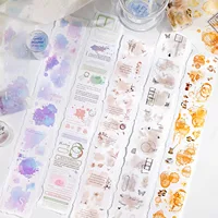 Mr. Paper, Watercolor Blending Theme Matte PET Sticker Tape, Scrapbook Notebook Phone Case Diary Decorative Sticker 1