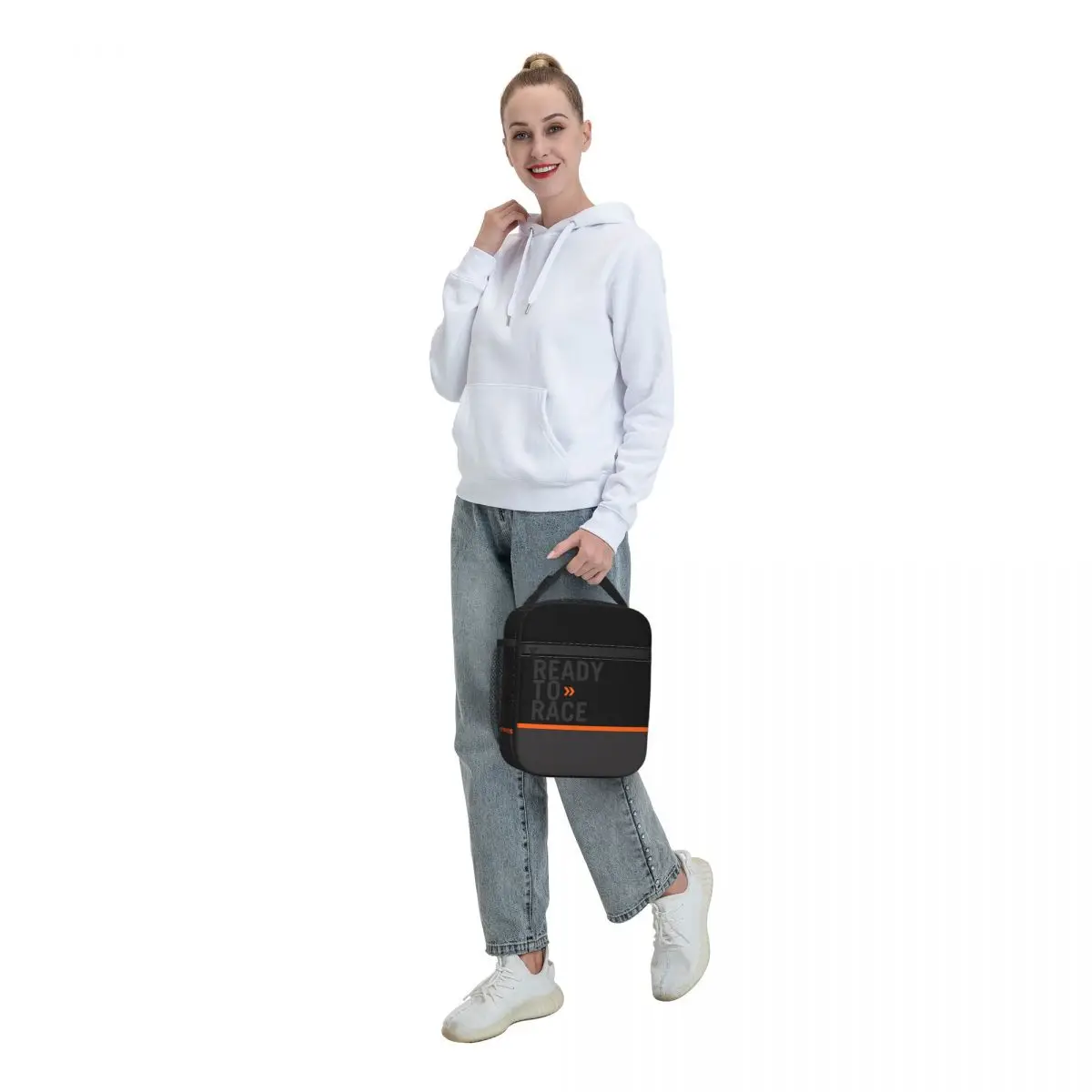 Ready To Race Insulated Lunch Bag  Women Enduro Cross Motocross Bitumen Bike Life Cooler Thermal Bento Box Office Picnic Travel