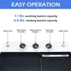 Portable Washing Machine 17.6Lbs Capacity Mini Compact Twin Tub Laundry Washer & Spinner with Gravity Drain Pump for Apartment 4