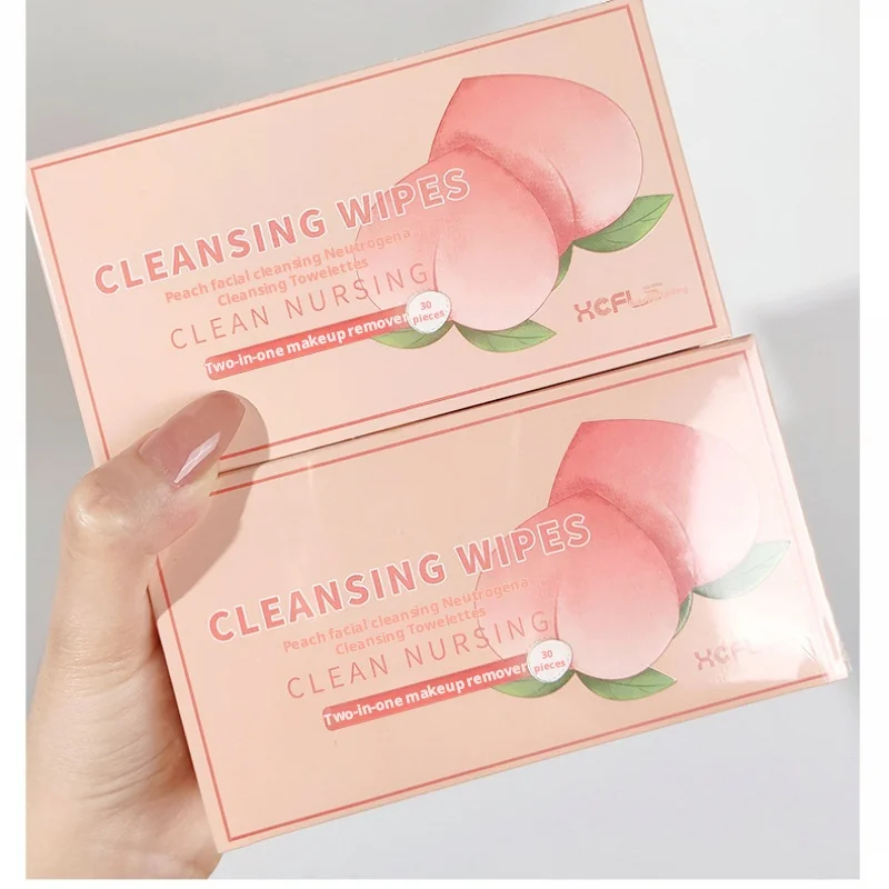Makeup Remover Wipes, Individually Packaged With Peach, Gentle Facial Makeup Remover, Portable Remover Wipes