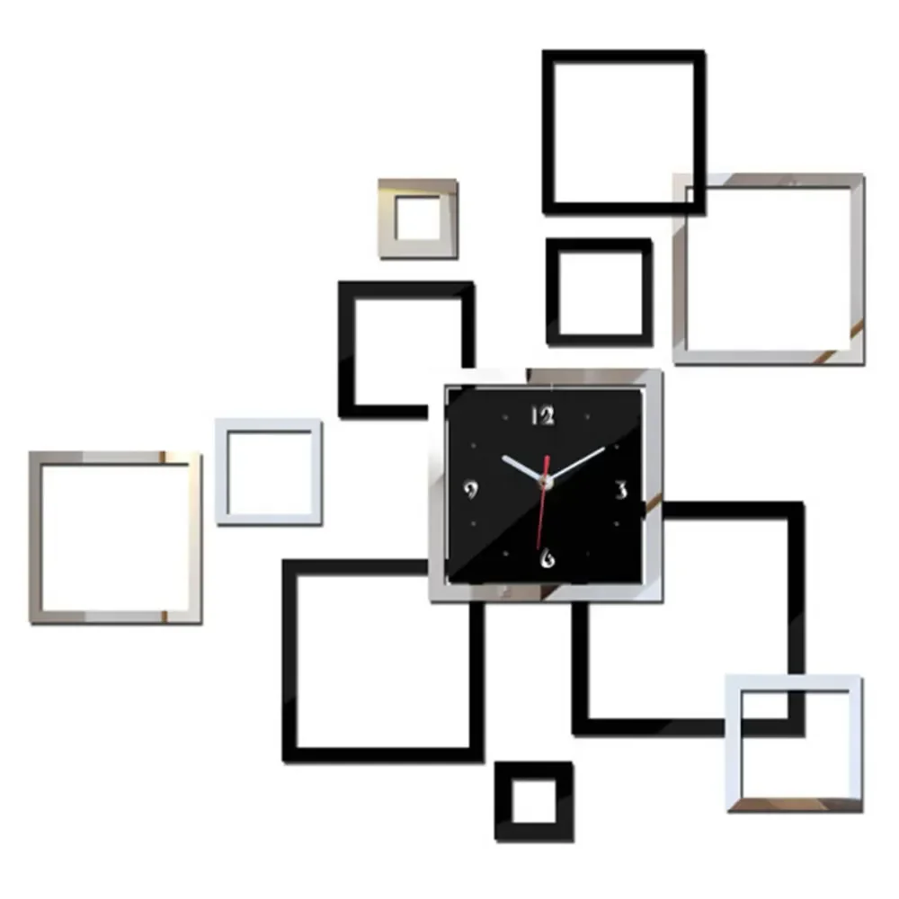 Wall Clock Wall Clock Sticker Mirror Clock Face Modern Design Big Wall Clock Yabuli Mirror Mute Simple Creative Home Decor Quartz Clock DIY Sticker 3D Decorative