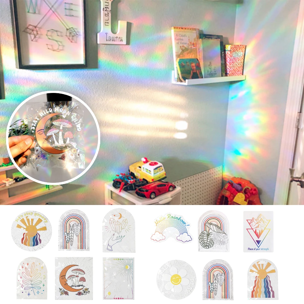 Wall stickers window stickers sun catcher wall stickers rainbow window mirror sticker DIY window decal bedroom decoration home decor rainbow maker