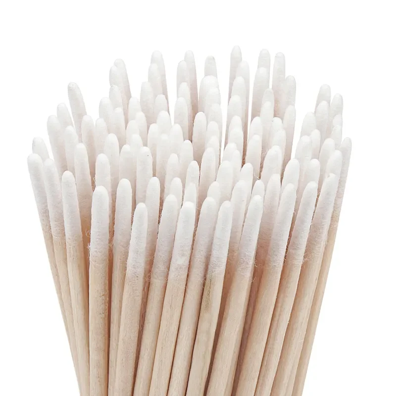 Disposable Ultra-small Cotton Swab Brush Lint Free Micro Wood Makeup Brushes Eyelash Extension Glue Removing Tools 100/300Pcs