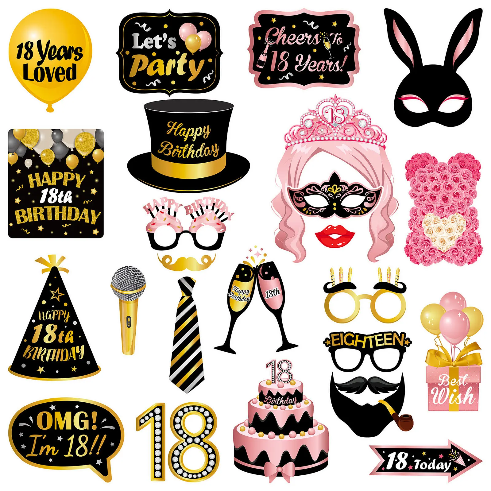 생일 사진 소품 셀카 소품 행사 기념 파티 포토부스 용품