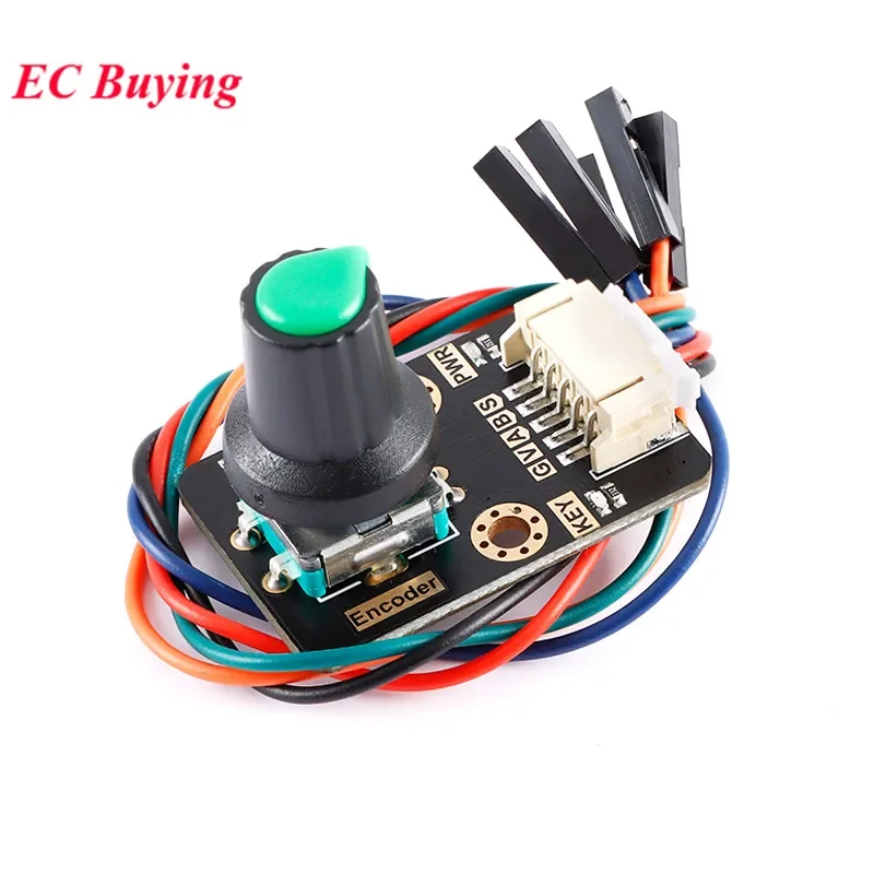 EC11 Döner Kodlayıcı Modülü Arduino Tuğla Sensörü Geliştirme için Yuvarlak Ses Dönen Potansiyometre Topuzu Kapağı PH2.0-5pin Arayüzü