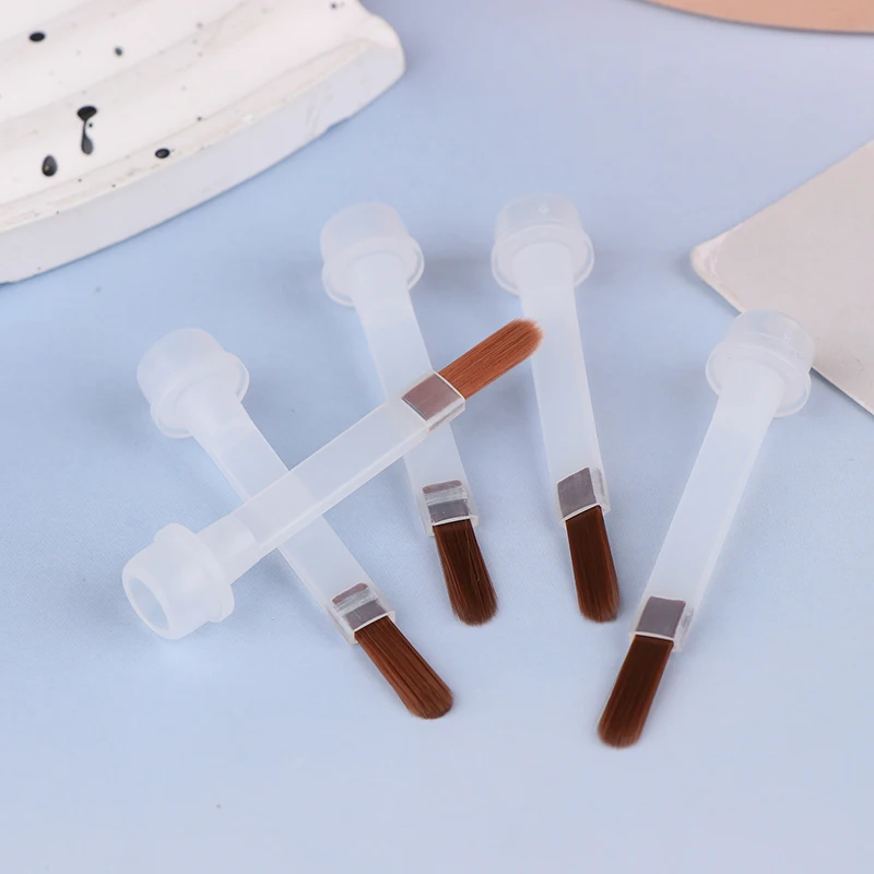 5/10/20Pcs Einweg Nagellack Pinsel Für 15ml Nagellack Flasche Ersatz Pinsel Braun Haar Nail art Pinsel Applikatoren – Detail 5