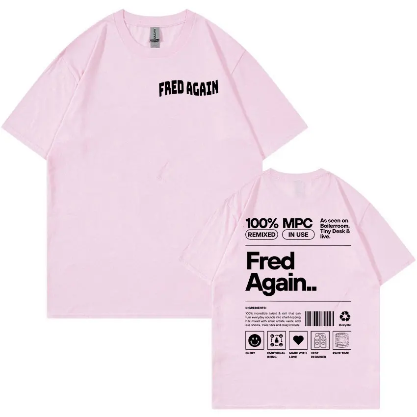 Fred Again Music Album Print T Shirt Men's Casual High