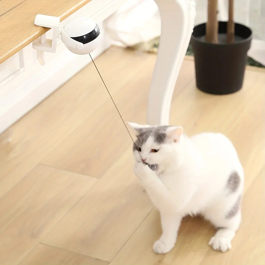 Cat Toy With Motion-Activated Lifting Plush Ball-Entertain And Exercise Your Indoor Cat