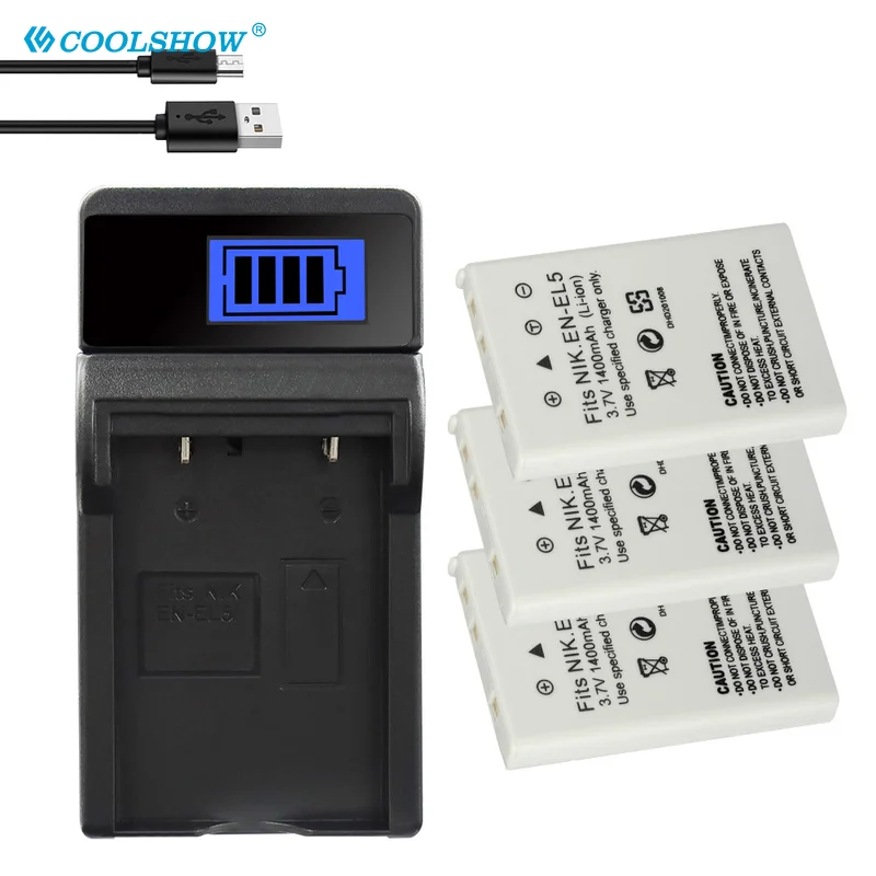 En-El5 Enel5 En El5 Batteria Per Nikon Coolpix P90 P100 P500 P510 P520 530 P5000 P5100 5200 7900 P6000 1400Mah Batterie Per Fotocamere