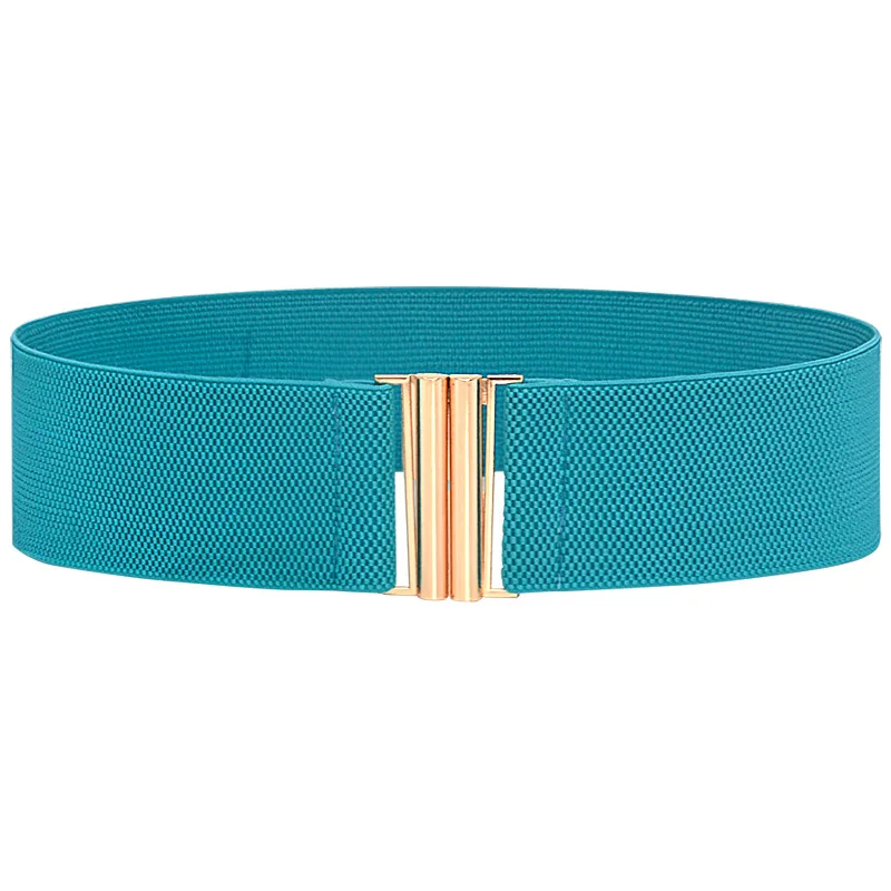 Four Seasons Casual Ladies' Elasticated Stretch Waist Band with Dress Fashion Rubber Belt New Decorative Belt Belts for Women