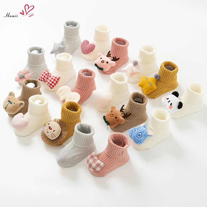 1 paar Frühling Herbst Baby Socken Niedlichen Cartoon Tier Jungen Mädchen Gummi Anti Slip Socken Infant Newborn Weiche Baumwolle Boden socke Schuhe