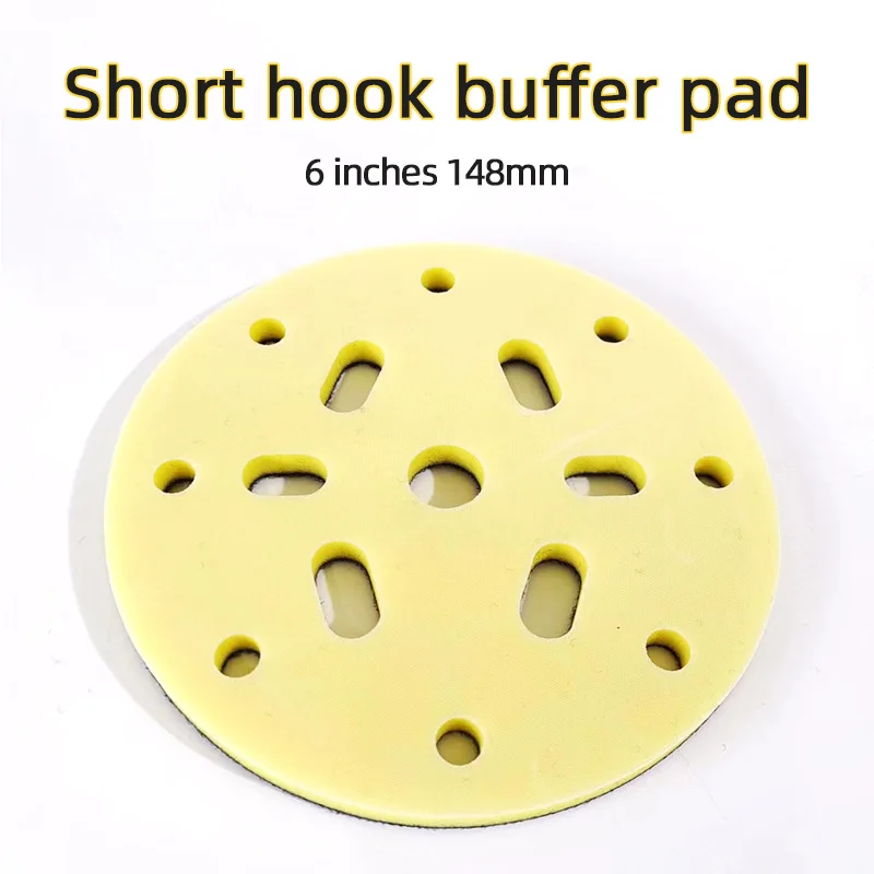 Sandpaper Machine Abrasive Pad 6 Inch 15 Hole Short Hook Grinder Soft Pad Sander Sanding 4pcs