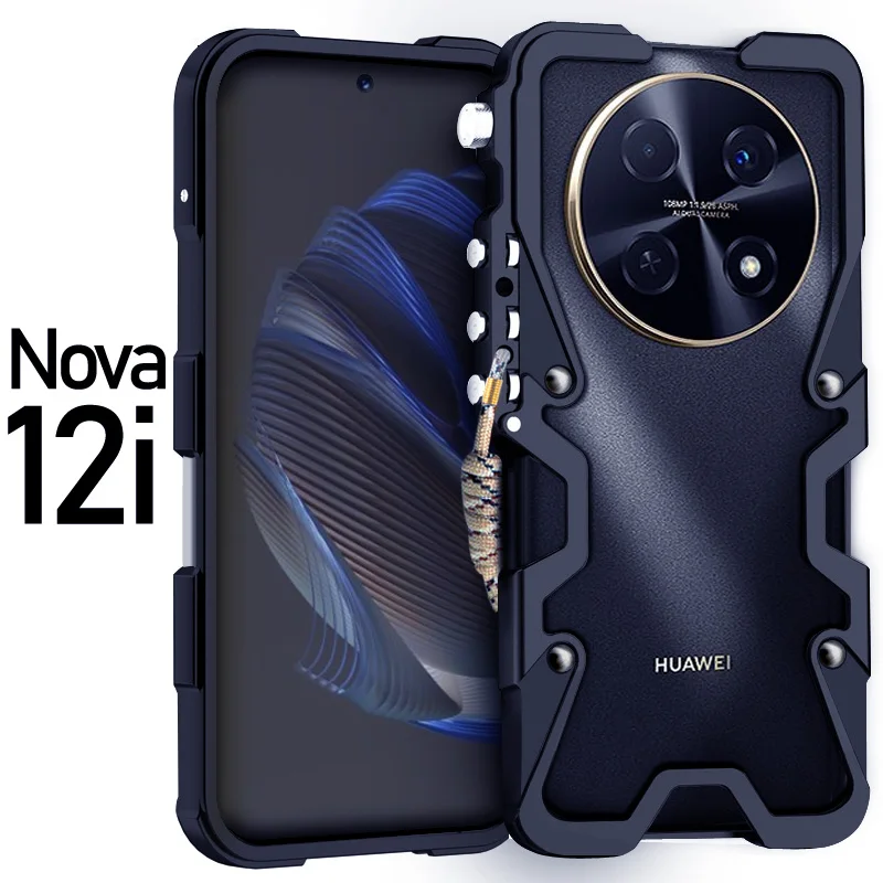 

Бронированный винтовой металлический бампер, алюминиевый корпус, противоударный чехол для Huawei Nova 12 Ultra /Nova 12 Lite 12 s 12i 12 Pro / Nova 12 SE