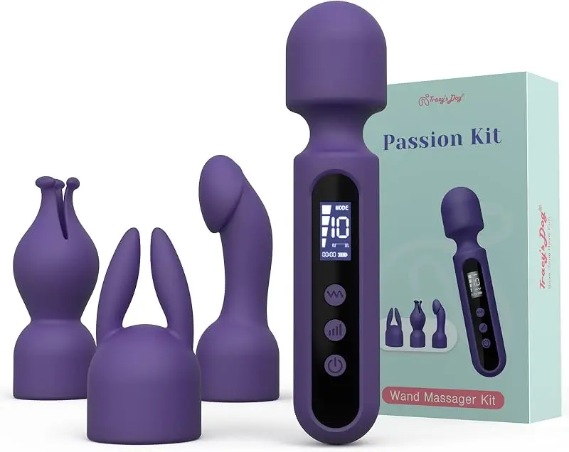 Tracy's Dog Stick Vibrator Kit,Adult Sex Toys for Couples,Belt 3 Attachment,Suitable for clitoris、G Point、Glans