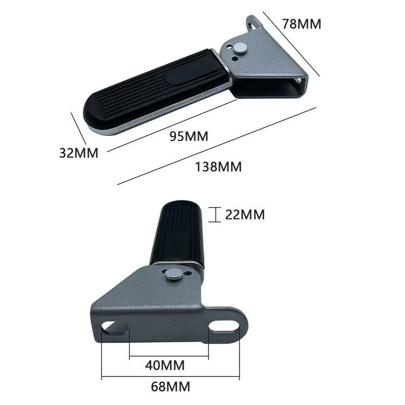 Universal Motorcycle Foot Pegs Footrest 2PCS Left&Right Racing Pedal Durable