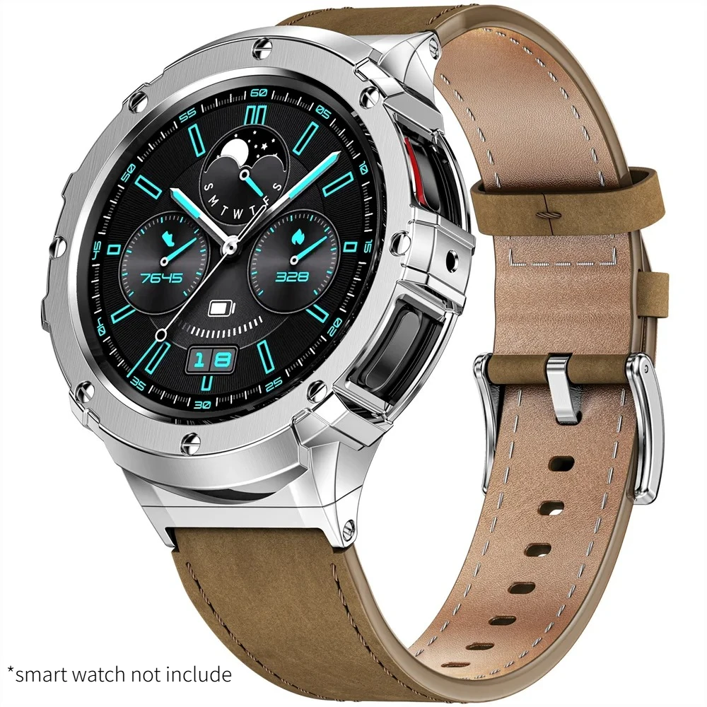Sleek Stainless Steel Watch Band and Protective Case Bracelet Accessories