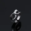Retro Masquerade Mask Ring For Men Punk Gothic Rock Hiphop Open Ring Unisex Accessories Handmade Designer Jewelry Lovers Gift 5