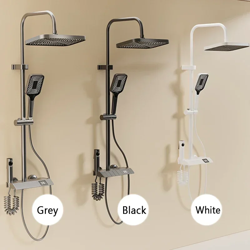 Household Bathroom Shower Set Thermostatic Shower Faucet Shower Sprinkler Pressurized Faucet Set  Bathroom Set 2