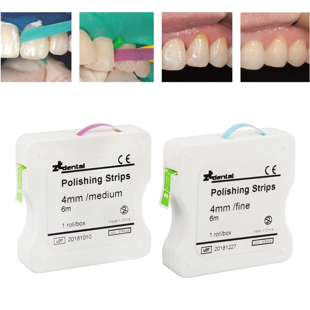

4mm*6m Dental Polishing Strip Roll Resin Tooth Interdental Grinding Sanding Teeth Surface Whitening Fine Material Dentist Tool