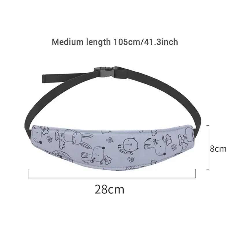 Baby Head Fixation Belt Car Seat Head Support Child Stroller Fastening Adjustable Sleep Locator Safety Pillow