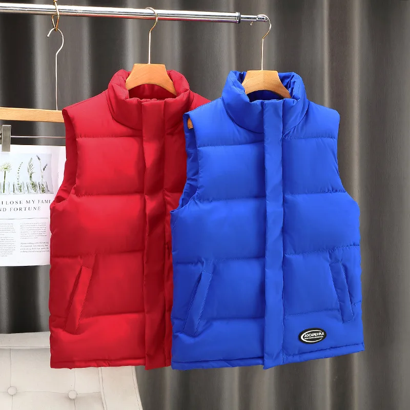 ZOZOWANG 2023 New Mens Vest Jacket Warm Sleeveless Jackets Winter Zipper Coat Autumn Stand-up Collar Casual Waistcoat Clothing