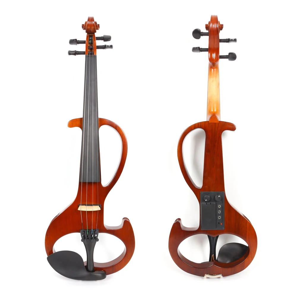 

Yinfente red 4 string 4/4 Electric Тихая скрипка натуральное дерево чехол + лук # EV