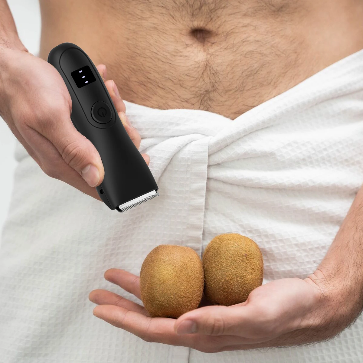 3-in-1 Body/Groin Trimmer for Men & Women - Ceramic Blade Shaver w/ Fast USB-C Charging, No-Nick Technology
