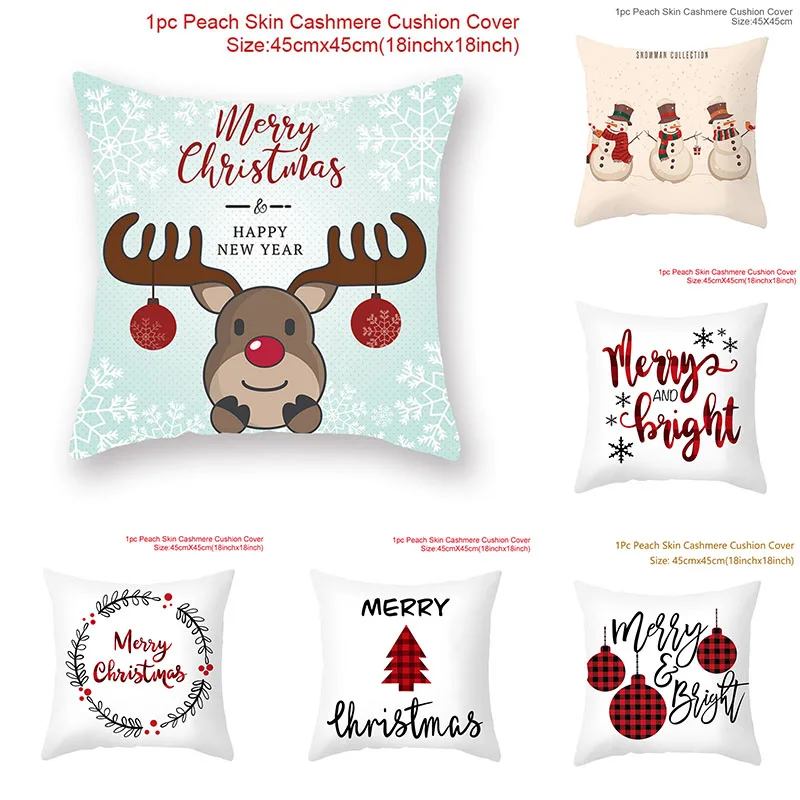 

Merry Christmas Home Decor Santa Elk Pillowcase Ornament