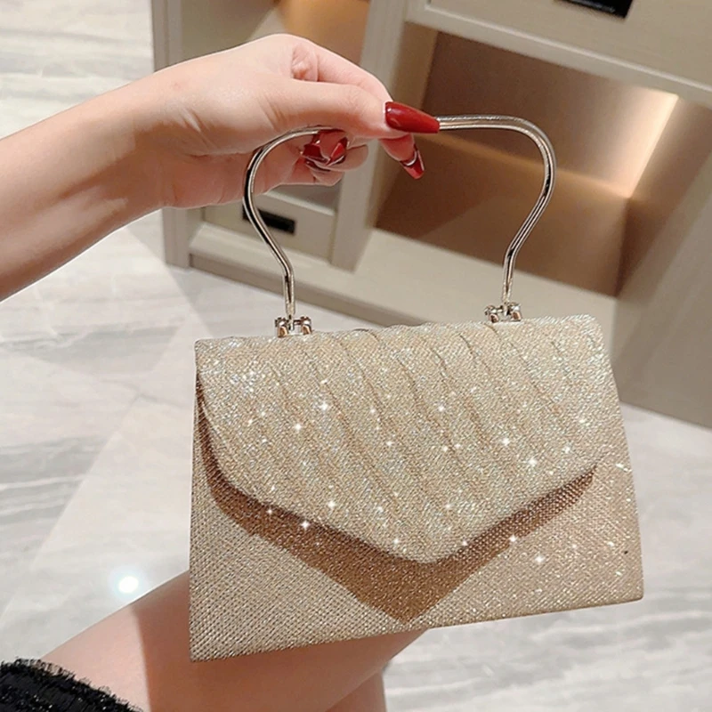 Women Shoulder Bag Formal Evening Bag Lady Elegant Wedding Clutches Female Cocktail Prom Sparkling Handbag with Chain