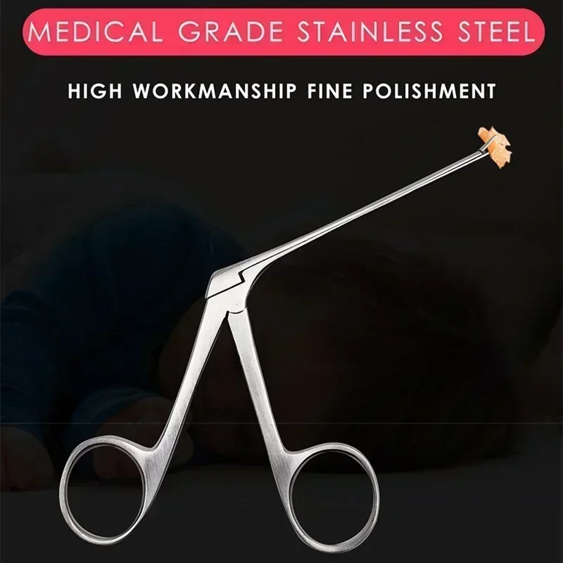 Medical Ear Wax Endoscope Earwax Cleaning Remover Tong Hartmann Micro Alligator Crocodile Forceps Nose Cleaner Clip TweezersTool 6