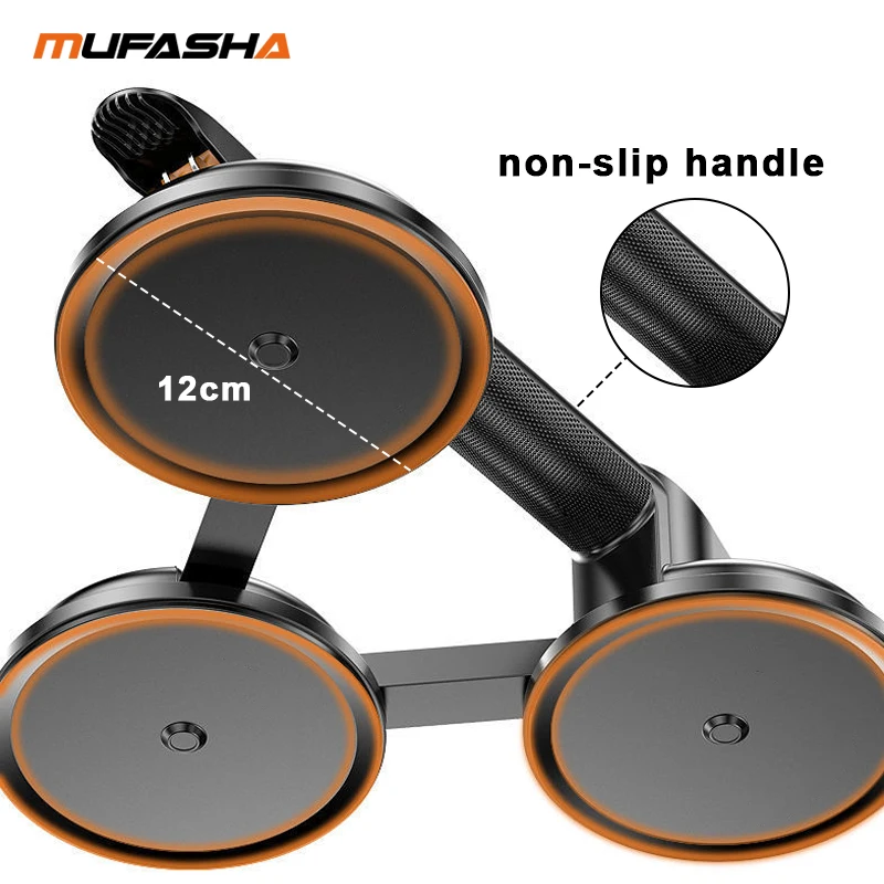 Car Repair Suction Cup MUFASHA 20-75kg Aluminum Alloy Suction Cup Single/Double/Triple Claws Vacuum Lifter Car Repair Tools Glass Tile Sucker