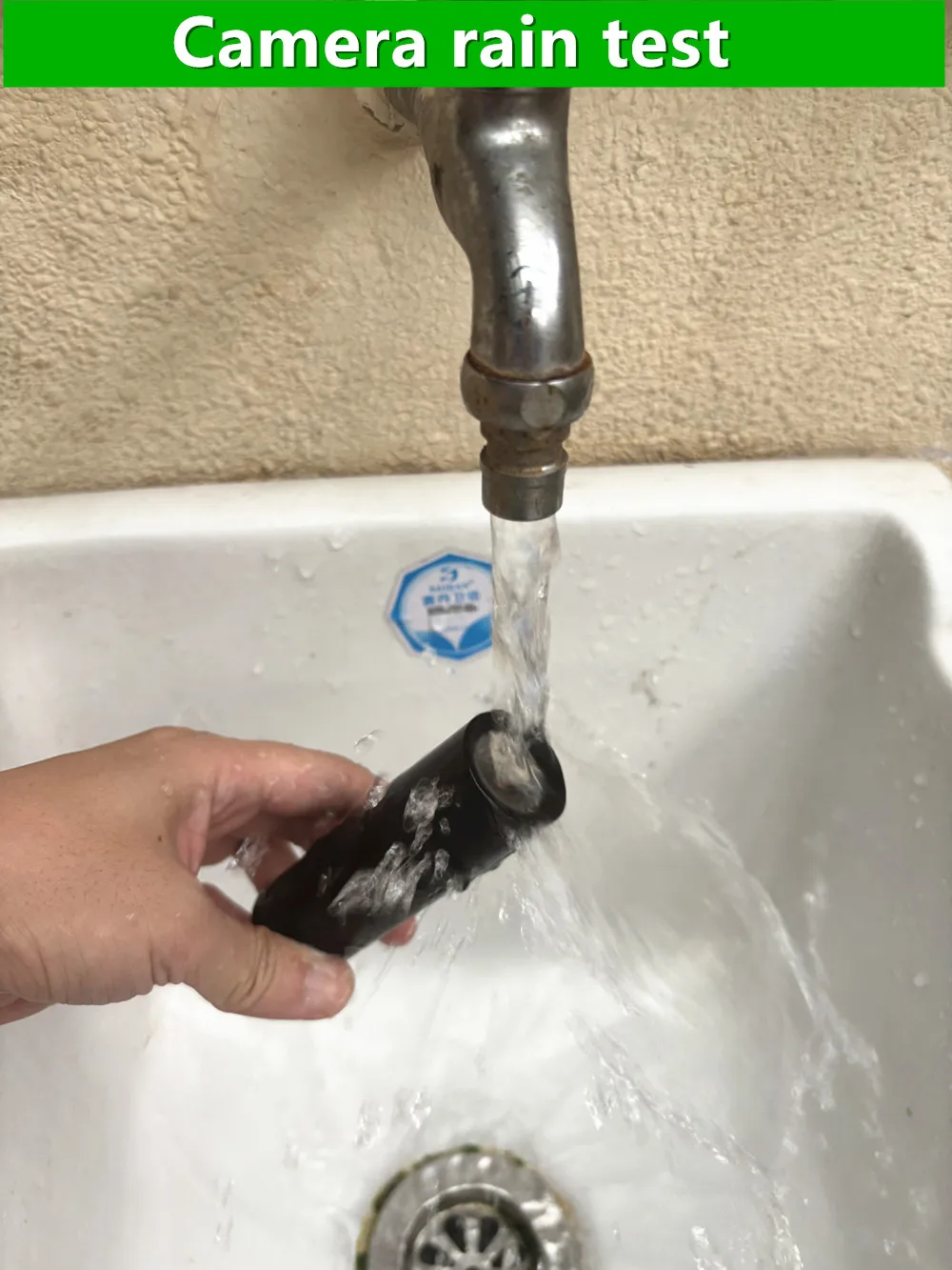 Camera shell showing weather‑resistant metal construction