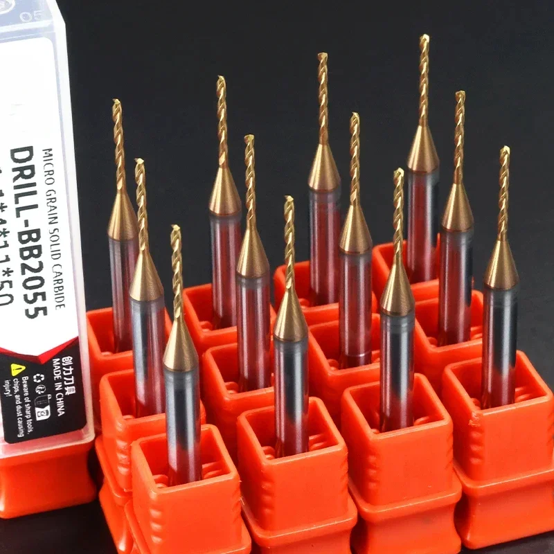 리유 0.32.02mm 마이크로 드릴 초경합금 비트 미니 CNC 구멍 뚫기 3D 생크 직경 4mm D4 금속 철 플라스틱 1개