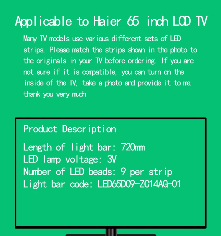 Para Haier 65 