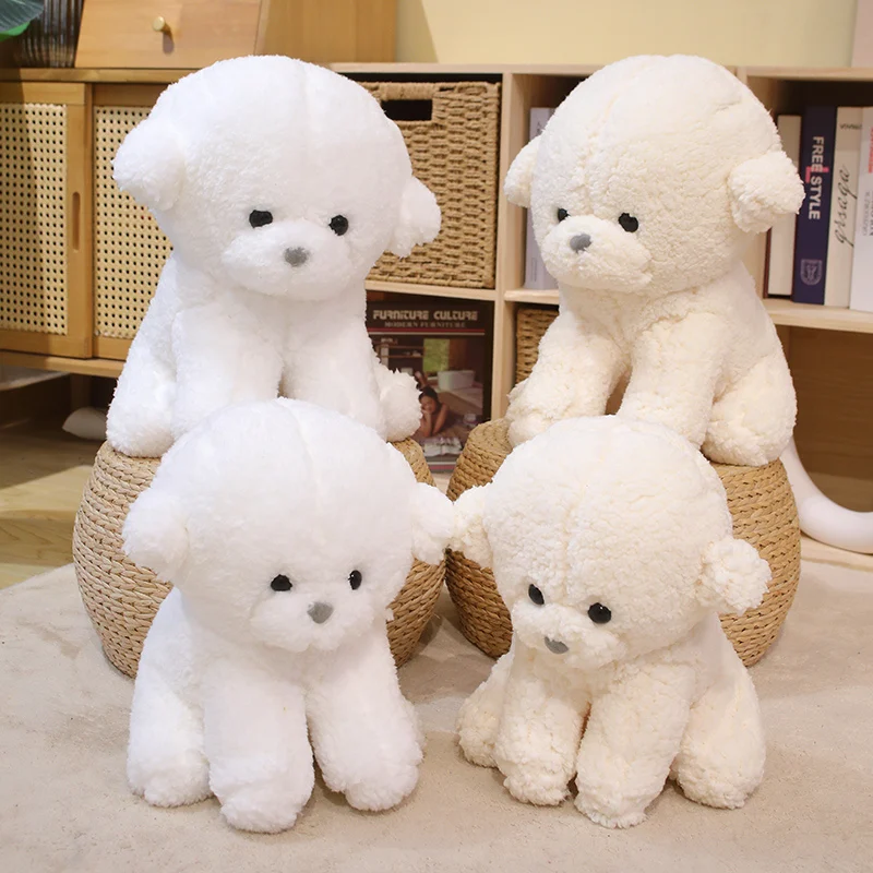 

Simulation 30/35cm Bichon Dog Curly Hair Cute Stuffed Animal Cartoon Plushies Doll Soft Throw Pillow for Girls Kids Gifts Decor